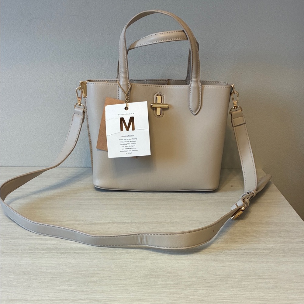 MIZTIQUE Elegant Beige Handbag NWT